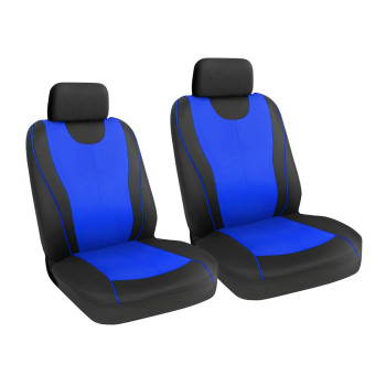 Car Seat Covers Full Set, Polyester Automotive Seat Covers, Breathable Waterproof Car Seat Cushion Protectors, Car Accessories Fits Most Vehicles, SUV, Truck (Blue/Front)