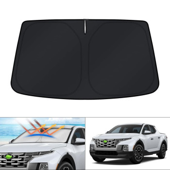 KUST Windshield Sun Shade for Hyundai Santa Cruz 2022 2023 2024 Window Sunshade Sun Visor Protector Foldable Blocks UV Rays Keep Your Car Cooler