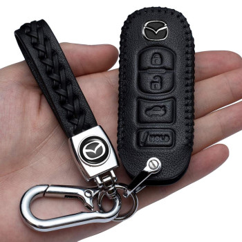 Car Key fob Cover Replacement for Mazda 2 3 5 6 8 CX3 CX5 CX7 CX9 MX5 Car Key case Accessories ( 3 Bottons)