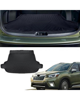 MotorFansClub Rear Trunk Cargo Liners Fit for Subaru Forester 2019 2020 2021 Rear Cargo Protector Mat Black