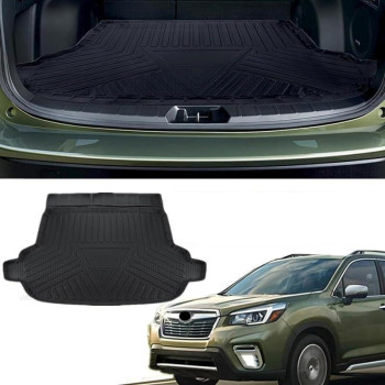 MotorFansClub Rear Trunk Cargo Liners Fit for Subaru Forester 2019 2020 2021 Rear Cargo Protector Mat Black