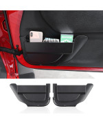 JeCar Door Pockets Front Door Storage Boxes Door Net Replacement Interior Accessories for Jeep Wrangler JK JKU 2011-2018