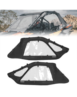 KEMIMOTO PRO XP Upper Doors, Soft Cab Enclosures Upgrade Fit with Side Mirrors and Windshields Compatible with Polaris RZR PRO XP/Turbo R 2020-2024 Upper Windows New Zippers 2884664 (2-seat)