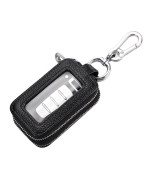oAutoSjy Car Key Case Leather Car Key Bag Keychain Case Keychain Holder with Hooks, Keyring Zipper Bag for Car Remote Key Fob