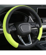 Cxtiy Steering Wheel Cover Universal 15inch Mesh (Green)