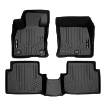 SMARTLINER custom Fit All Weather Black 2 Row Floor Mat Liner Set compatible with 2022-2023 Ford Maverick (Does NOT fit Hybrid Models)