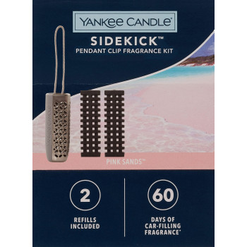 Yankee Candle Pink Sands Sidekick Pendant Fragrance Kit with Two Refills, XO