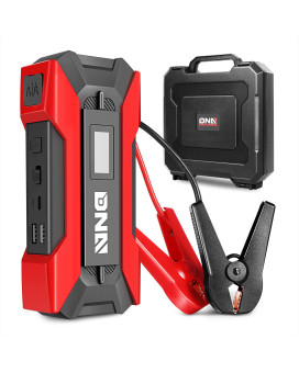 DNA MOTORING TOOLS-00214 12V 1500A 15000 mAh Multi-Function Portable Car Battery Jump Starter for Up to 7.0L Gas & 5.5L Diesel Engine, with Carry Case, Red