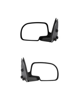 YITAMOTOR Towing Mirrors Compatible with Chevy GMC 99-06 Silverado Sierra (07 Classic Only), 00-06 Chevy Tahoe Suburban 1500 2500 GMC Yukon XL, Manual Folding Trailer Tow Mirror