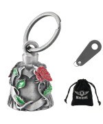 Dream Apparel Motorcycle bells for bikers,Heart rose rider bells key chain angel bell with hanger