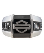 Harley-Davidson Men's Outline B&S Collegiate Style Ring - Stainless Steel (13)