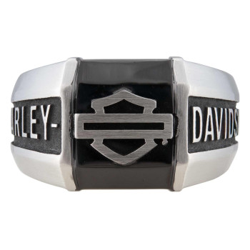 Harley-Davidson Men's Outline B&S Collegiate Style Ring - Stainless Steel (13)