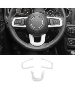 RT-TCZ for Wrangler JL Steering Wheel Panel Trim Bezel for Jeep Wrangler JL JLU Gladiator JT 2018 Up White Interior Accessories 3pcs