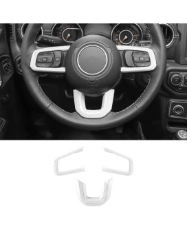 RT-TCZ for Wrangler JL Steering Wheel Panel Trim Bezel for Jeep Wrangler JL JLU Gladiator JT 2018 Up White Interior Accessories 3pcs