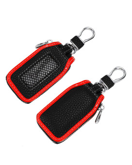 2 Pieces Leather Car Key Chain Case Holder Car Key Case Key Fob Protector Car Key Fob Cover Case