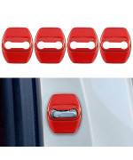 TOMALL 4pcs Car Door Lock Latches Cover Protector Compatible with Kia Stinger Sorento Soul GT-line GT2 GT1 Optima Forte K5 Accessories Stainless Steel Car Door Lock Trim Decorations (Red)