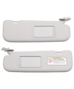 Dasbecan Gray Pair Sun Visor Compatible with Hyundai Elantra 2011 2012 2013 2014 2015 Replaces 852103X000TX