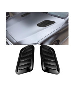 2PCS Universal Hood Air Vents for Car Hood Scoop, Bonnet Vent Hood Air Intake Trim Cover (Black)