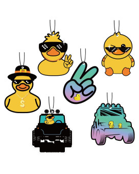 6 Pcs Funny Duck Air Freshener for Christmas Duck Duck Ducking Hanging automotive air fresheners Hanging Cute Duck Car Air Fresheners for Birthday Christmas Festival Gift Supplies (Cute Duck)