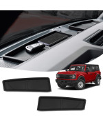 DKMGHT Car Dashboard Pad for Ford Bronco 2/4 Door Accessories 2021 2022 Dashboard Mat Cover Tray TPE Dash Pad Car Interior Cover Liner Protector 2Pcs (Edge Heightened Style)