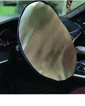 Steering Wheel Cover Sun Shade,Upgraded 3-Layer Foil Cooling Steering Wheel Sun Cover for Heat Protection Fit Most Car SUV Van 15 Reflector Protector