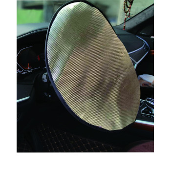 Steering Wheel Cover Sun Shade,Upgraded 3-Layer Foil Cooling Steering Wheel Sun Cover for Heat Protection Fit Most Car SUV Van 15 Reflector Protector