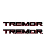 Tremor Decals Truck Bed Side Stickers F150 F250 (Black Red)