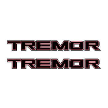 Tremor Decals Truck Bed Side Stickers F150 F250 (Black Red)