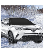 Windshield Snow Cover,Winter Frost Windshield Snow Ice Removal Cover/Protector,with Magnet Adsorption Waterproof Windproof Sunshade Snow Cover Fits Most Cars, Trucks, Vans, SUVs