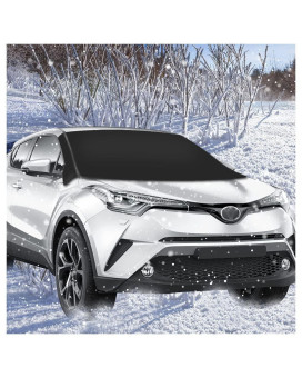 Windshield Snow Cover,Winter Frost Windshield Snow Ice Removal Cover/Protector,with Magnet Adsorption Waterproof Windproof Sunshade Snow Cover Fits Most Cars, Trucks, Vans, SUVs