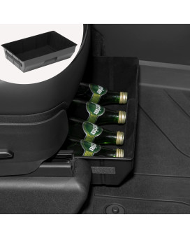 Jawjut Tesla Model Y Accessories Front Under Seat Storage Organizer, Felt-Textured Hidden Storage Tray Box