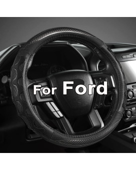 GIANT PANDA Car Steering Wheel Cover for Ford F150 F250 F350 Expedition 15.5-16 inches - Gray