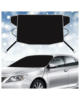 Windshield Snow Cover,Winter Frost Windshield Snow Ice Removal Cover/Protector, Waterproof Windproof Sunshade Snow Cover Fits Most Cars, Trucks, Vans, SUV