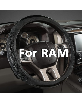 GIANT PANDA Steering Wheel Cover for Dodge Ram 1500 - Car Steering Wheel Covers for Dodge Ram 2500 3500 - Black