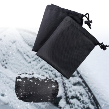 jeseny Pack-1 Car Windshield Snow Cover, Windshield Cover for Ice and Snow Frost with Removable Mirror Cover Protector, Wiper Front Window Protects Windproof UV Sunshade Cover (BlackXD004/85 x49)