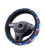 Honduras American Flag Steering Wheel Cover - Universal Elastic Stretch Steering Wheel Covers Fits Most Vehicles