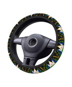 Flag of El Salvador Steering Wheel Cover - Universal Elastic Stretch Steering Wheel Covers Fits Most Vehicles