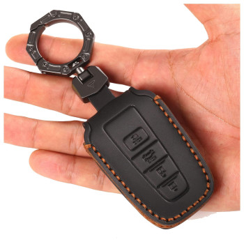 FFCMAN For Leather Toyota Key Fob Cover For Rav4 Highlander Camry Corolla Avalon Prius Corolla Key Shell Case Keychain