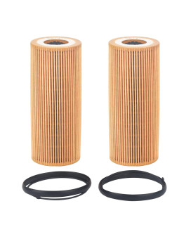 2 Pcs Engine Oil Filter Compatible With 2005-2018 Audi A4 A5 A6 A7 A8 Quattro Q5 Q7 S4 S5 SQ5, 2011-2017 Porsche Cayenne Palamera, VW Touareg, ReplaceHU7029z HU722z