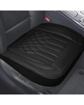 GREENSINDOOR Bottom Seat Covers for Cars, Car Seat Bottom Covers Protectors, Front Seat Cover PU Leather Black 1pc