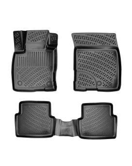 Croc Liner Floor Mats Front and Rear All Weather Custom Fit Floor Liner Compatible with Ford Maverick (2022-2023) (Non-Hybrid)