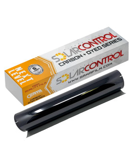 SOLARCONTROL Window Tint Car Film Front Strip 12 X 100FT Dyed Shade Roll Universal Fit Privacy UV Sun Block and Scratch Resistant (5% Darkest Shade)