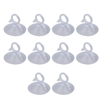 10pcs Clear PVC Windshield Suction Cup with Pull Tab for Automotive Glass Smooth Tiles Solar Panels