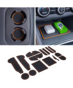 JKCOVER Compatible with 2018 2019 2022 2021 2022 2023 Subaru Crosstrek/2017-2023 Subaru Impreza Center Console Accessories No-Slip Cup Holder Insert Mats Flexible Rubber Material(Orange, 15PCS)