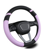 Cxtiy Steering Wheel Cover for Women Luxury Leather Non-Slip Grip Universal Fit Honda for Toyota 14.5-15inch Cars Trucks and SUV (Lilac)