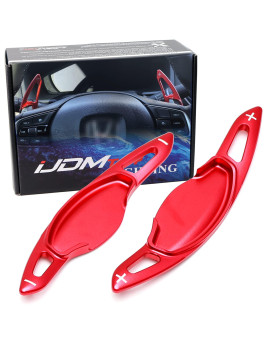 iJDMTOY JDM Style Sports Red Aluminum Paddle Shifter Extension Compatible with Honda 2022-up Civic, 2023+ Accord, CR-V and Acura Integra