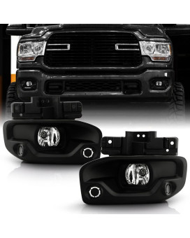 ACANII - For 2019-2022 Ram 2500 3500 OE Style Bumper Round Fog Lights Driving Lamps w/Switch and Kits Pair Left+Right