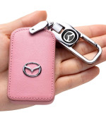 AKKORE Leather Key Fob Cover for Mazda,Key Holder Suit for Mazda 6 CX-5 CX-30 CX-9 Mazda 3 Mazda 3 Hatchback 2019-2022 Key case accessoreis (5 Button)