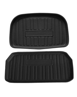 Tesla Model Y Floor Mats Trunk Mat 2020 2021 2022 All-Weather Anti-Slip Waterproof Front Rear Cargo Liner mat Heavy Duty Floor Mats 3D Full Set Liners Custom 2