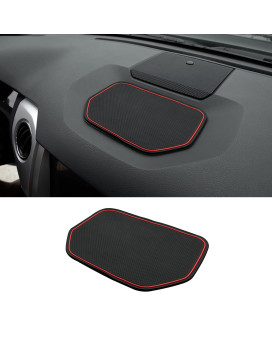 JDMCAR Upgraded Dashboard Mat Compatible with 2021 2020-2014 Toyota Tundra Accessories Silicone Material Dash Pad Liner(Red Trim)